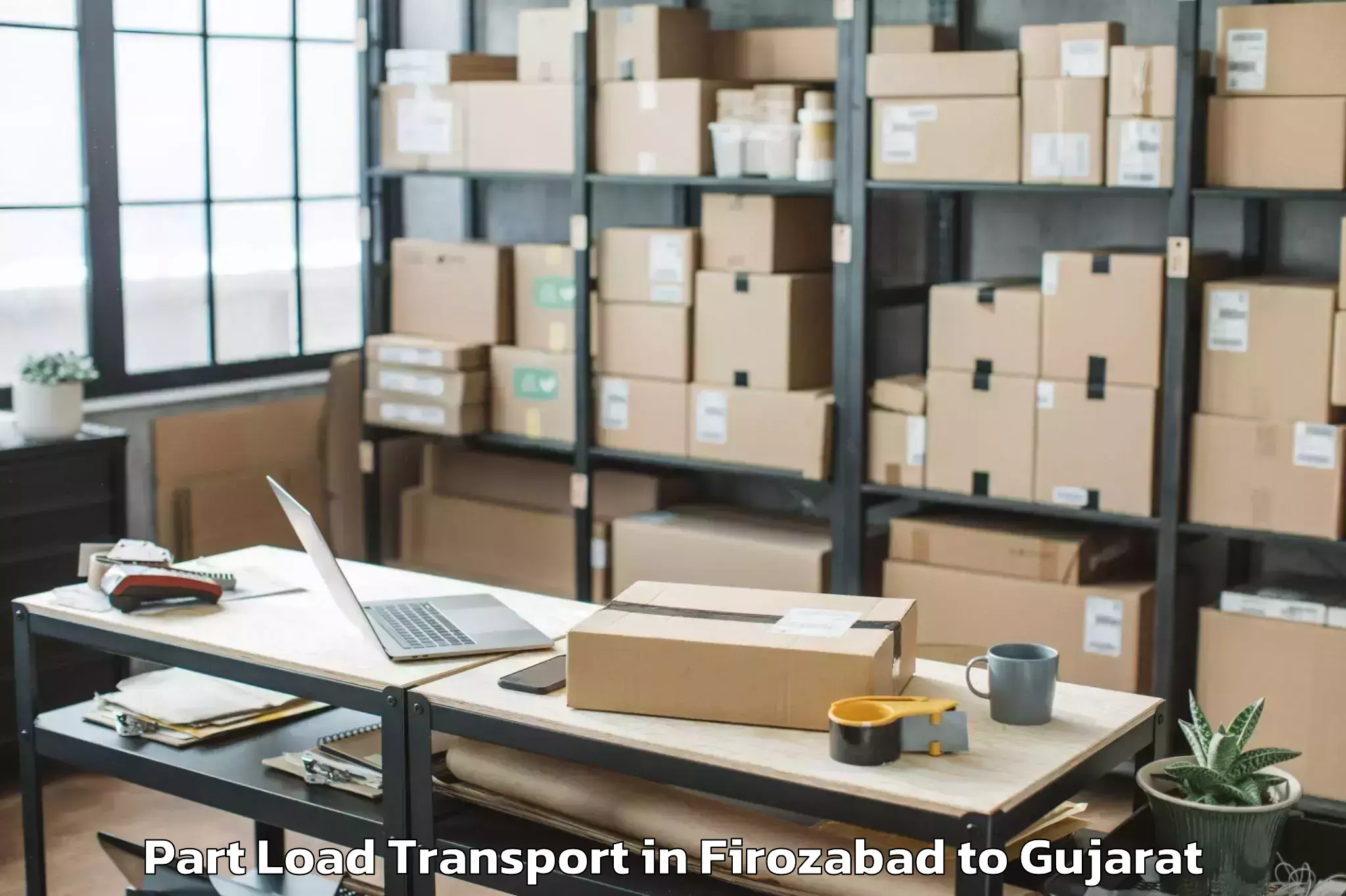 Leading Firozabad to Surendranagar Part Load Transport Provider